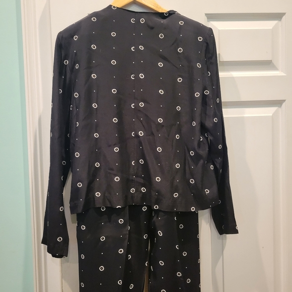 VINTAGE NAVY AND WHITE CROP JACKET AND PLEATED PANTS SET - Picture 12 of 12